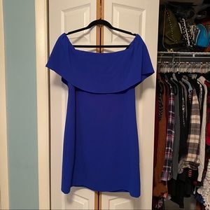 Blue Off the Shoulder Dress